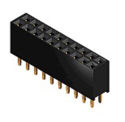 Female header: SM C02 2826 06 BS - Schmid-M: Female header: SM C02 2826 06 BS; H=3,5mm; 6-pin, pin strip socket; 2.54mm pitch; THT; direct; two rows